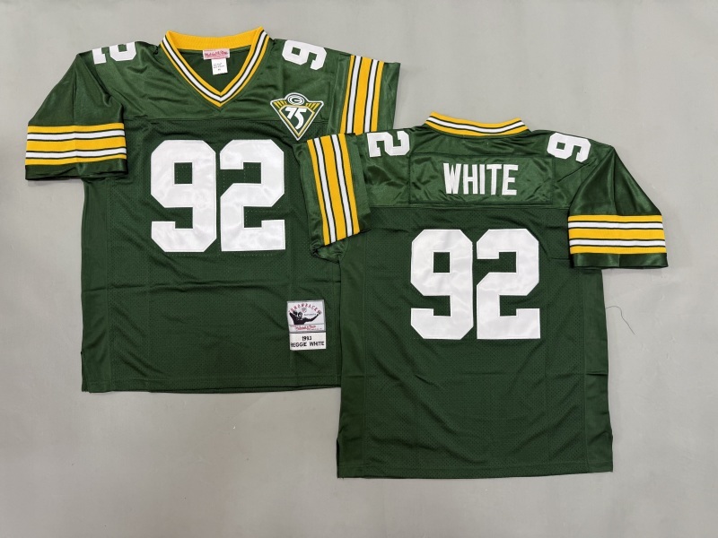 Men 2025 Green Bay Packers #92 White green Throwback Limited NFL Jersey style 001->green bay packers->NFL Jersey